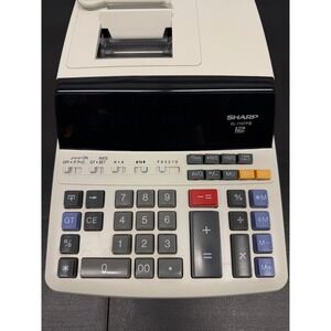 Sharp EL-1197PIII 12 Digit Heavy Duty 2 Color Ribbon Printer Calculator AC Power